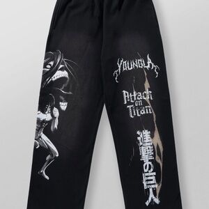 NWT YoungLA Attack on Titan Eren Yeager Joggers Small